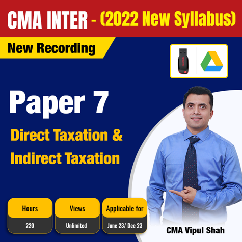 Picture of CMA Inter-DIRECT TAXATION & INDIRECT TAXATION PAPER 7