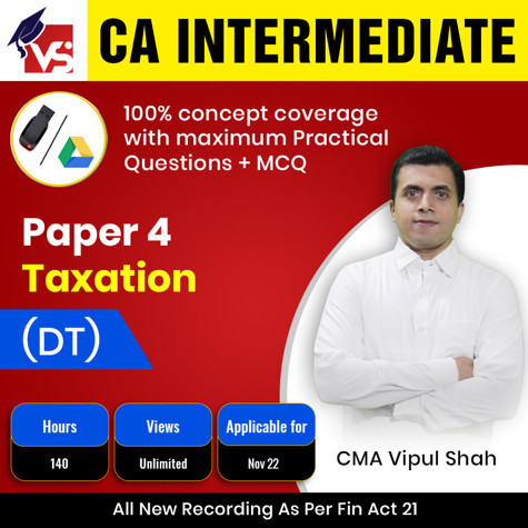 Picture of CA Inter - Taxation – Paper 4 (DIRECT TAX) by CMA Vipul Shah