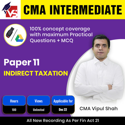 Picture of CMA Inter - INDIRECT TAXATION – PAPER 11 [GST & CUSTOM]