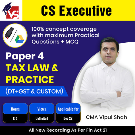 Picture of CS Exe - TAX LAW & PRACTICE – PAPER 4