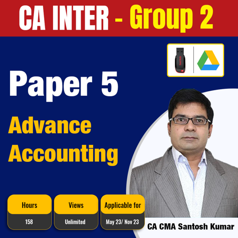 Picture of CA Inter Advance Accounting by CA CMA Santosh Kumar